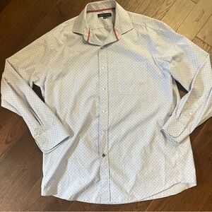 Tommy Hilfiger Patterned Blue Dress Shirt